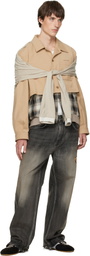 We11done Beige Layered Blouson Jacket