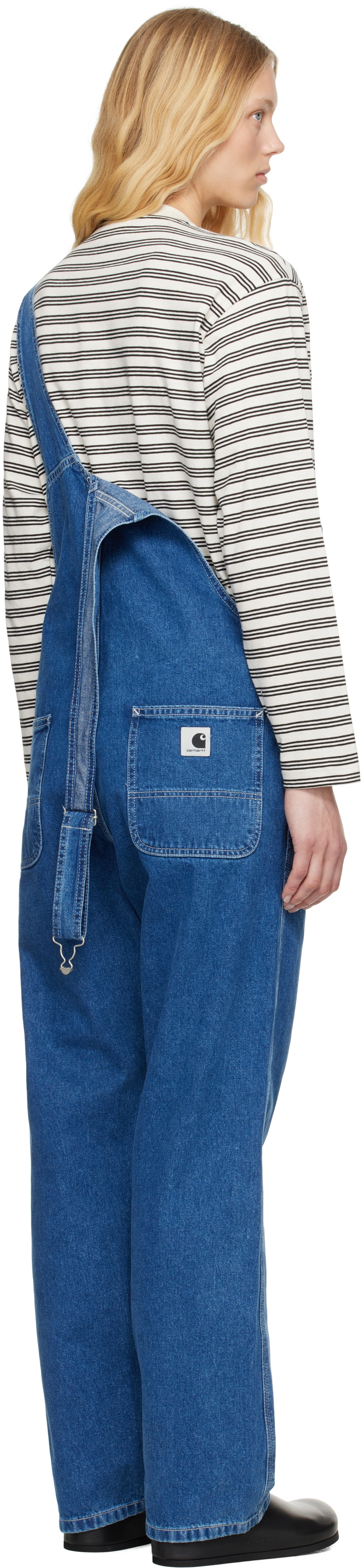 Carhartt Work In Progress Blue Bib Straight Overalls