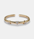 Marina B Trisolina Triple 18kt gold bangle with diamonds