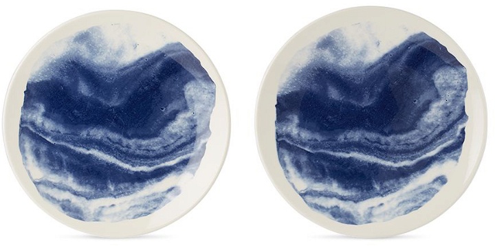 Photo: 1882 Ltd. Two-Pack Blue & White Indigo Storm Salad Plates