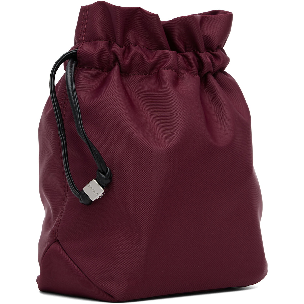 GANNI Burgundy Logo Pouch