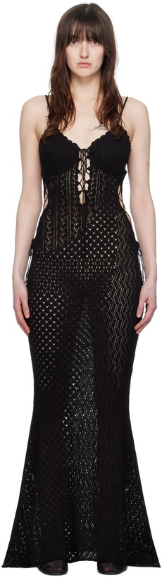 Photo: GUIZIO Black Fiorentina Maxi Dress