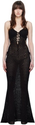 GUIZIO Black Fiorentina Maxi Dress
