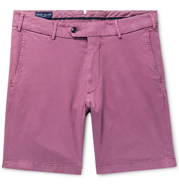 Photo: Peter Millar - Wayfare Slim-Fit Stretch Tencel and Cotton-Blend Twill Shorts - Pink