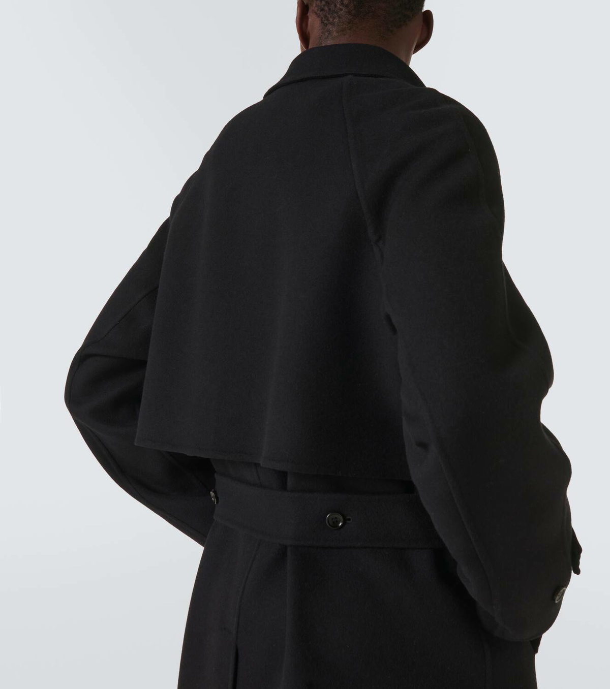 未使用級★GUCCI★カシミヤ★肉厚ウールメルトン★ロングコート★ブラック GUCCI グッチ ロングコート GG柄 カシミヤ イタリア製 レディース