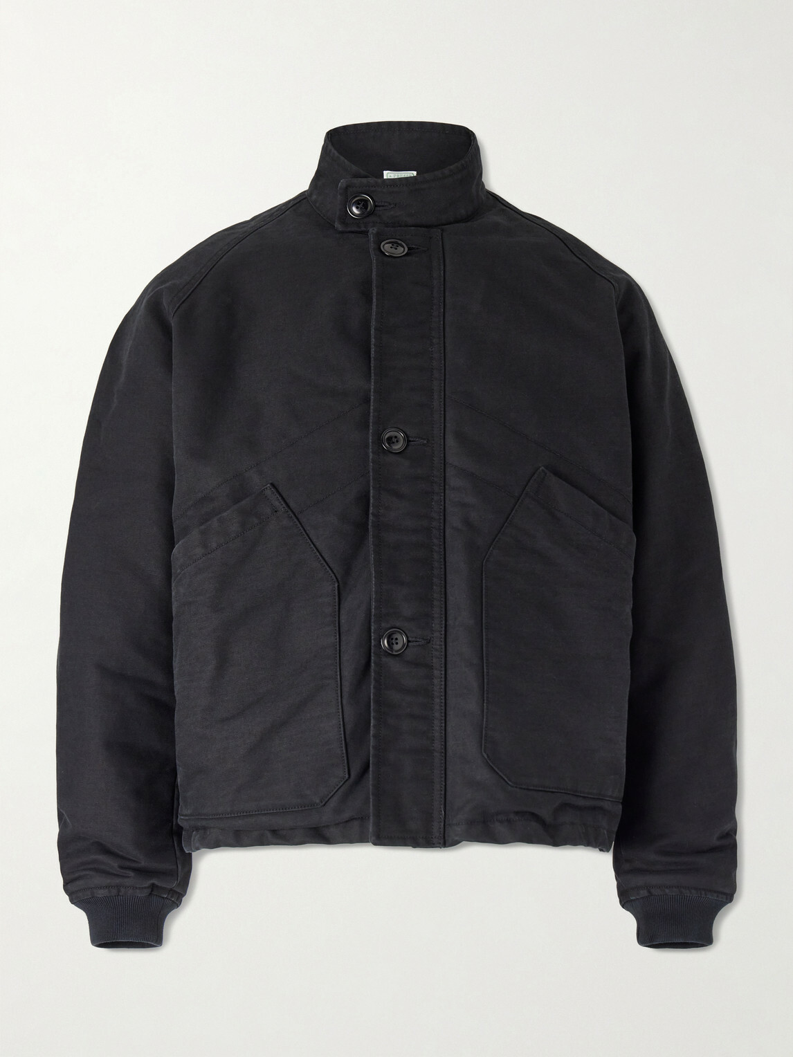 A.PRESSE - Paneled Cotton-Canvas Jacket - Black
