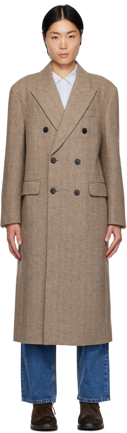 Dunst Beige Double-Breasted Coat