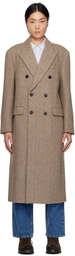 Dunst Beige Double-Breasted Coat