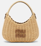 Miu Miu Wander wicker top-handle bag