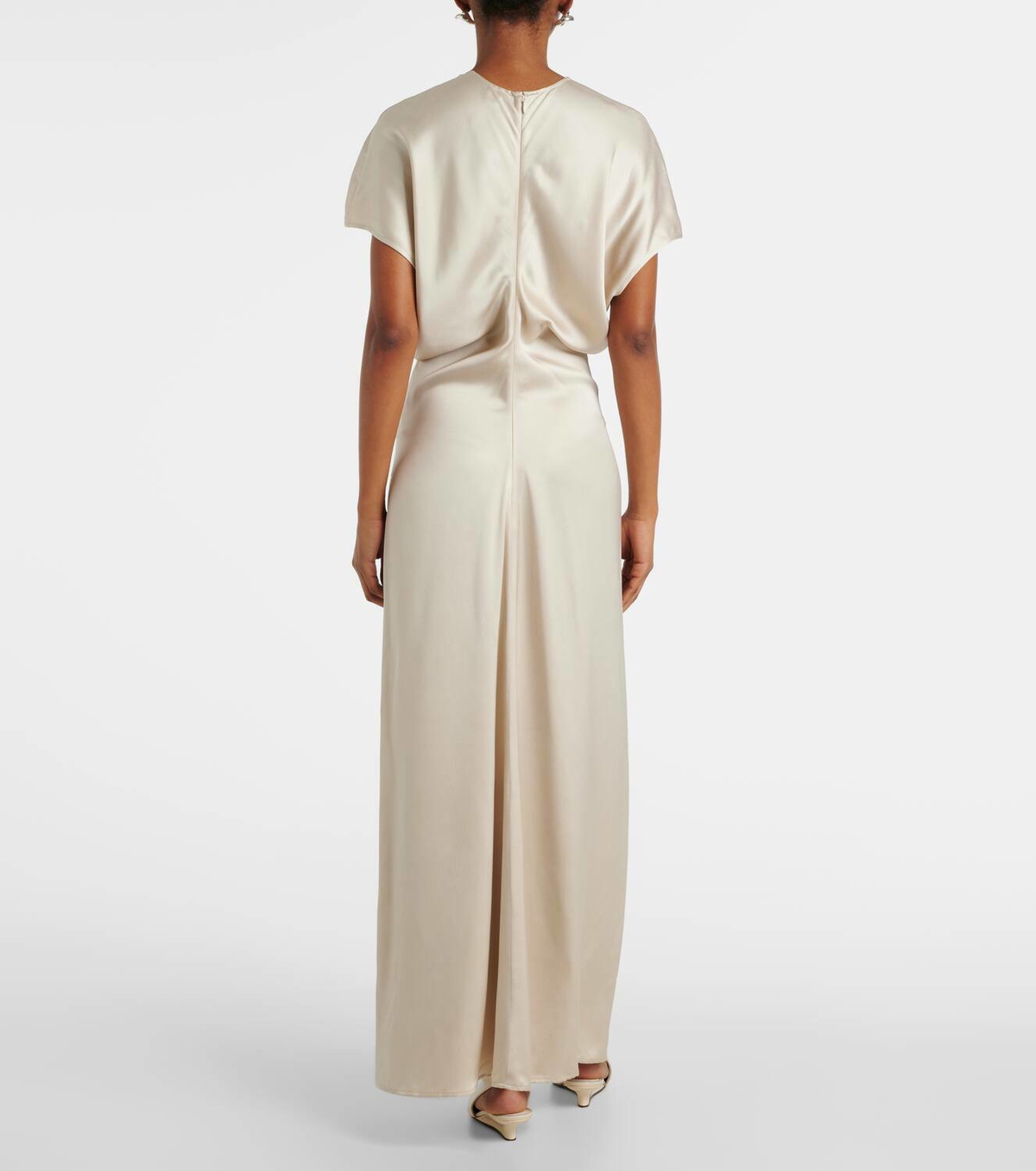 toteme draped satin dress TOTEME - Twist drape dress washed floral - 30