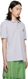 Moschino Gray Teddy Patch Polo