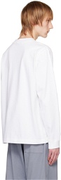 Acne Studios White Printed Long Sleeve T-Shirt