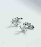 Mateo Anchor rhodium-plated sterling silver cufflinks