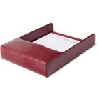 James Purdey & Sons - Textured-Leather Desk Tray - Burgundy