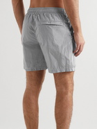 Stone Island - Straight-Leg Mid-Length Logo-Appliquéd Swim Shorts - Gray