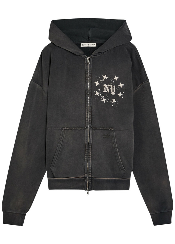 Photo: Duke And Dexter Paint Splatter Print Cotton Sweatshirt Black