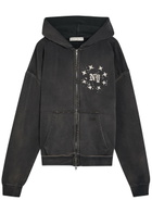 Duke And Dexter Paint Splatter Print Cotton Sweatshirt Black