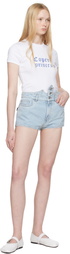 Coperni Blue Disney Crown Denim Shorts
