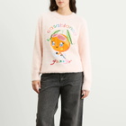 Casablanca Women's Character Intarsia Fluffy Crewneck in Pink