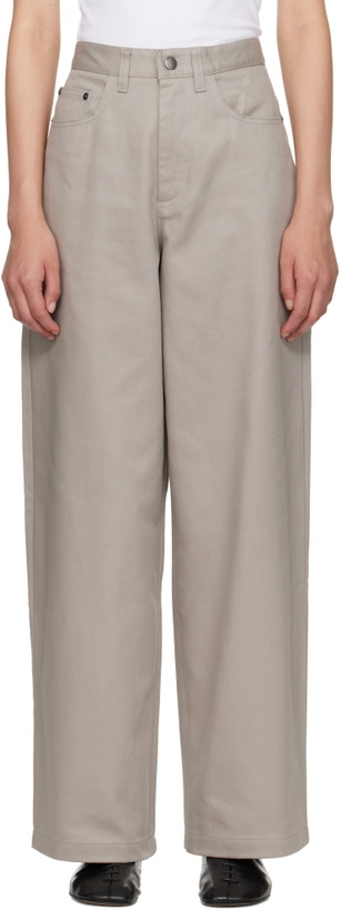 Photo: Maria McManus Gray 5 Pocket Wide Leg Trousers