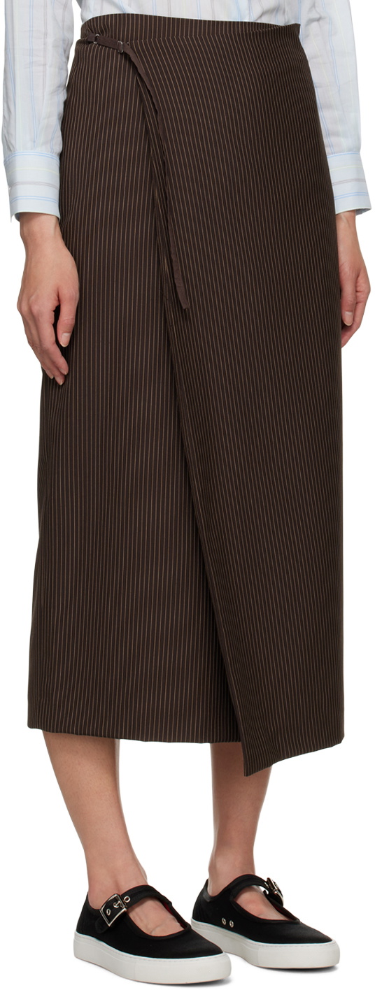 Maiden Name Brown Judy Midi Skirt