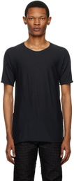 Label Under Construction Black Parabolic Zip Seam T-Shirt