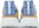 Alexander McQueen SSENSE Exclusive Off-White & Blue Court Trainer Sneakers