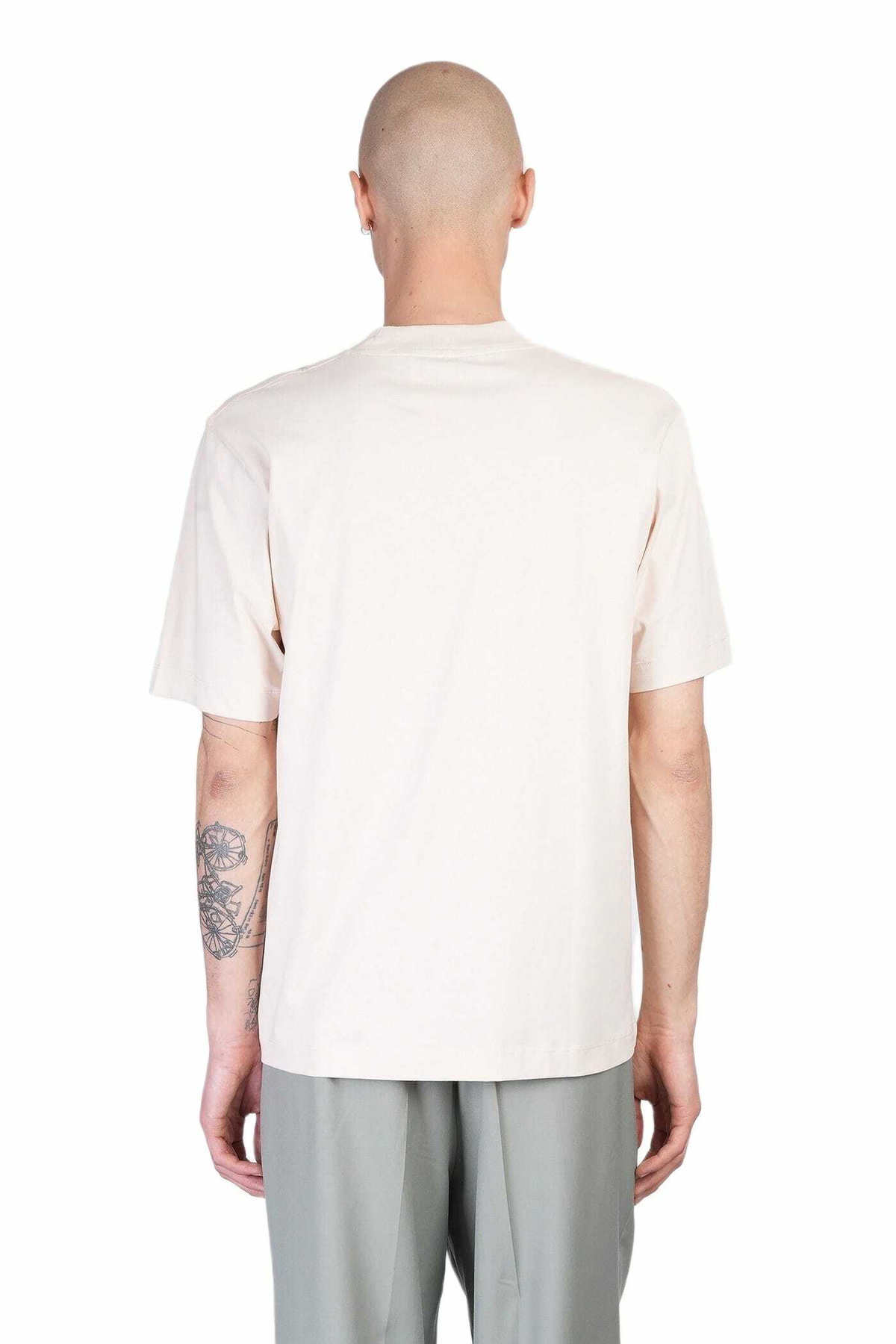 Études T-shirt In Beige Cotton