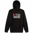 Versace Women's I Love Print Hoody in Black