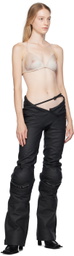 Liza Keane SSENSE Exclusive Black Beast Leather Trousers