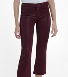 J Brand - Selena coated bootcut cropped jeans