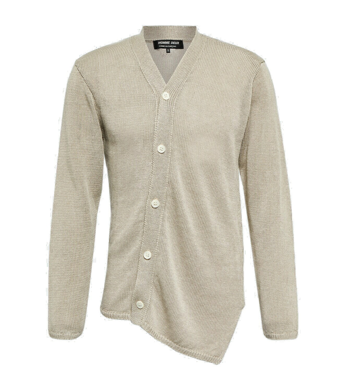 Comme des Garçons Homme Deux Asymmetrical linen cardigan Comme des