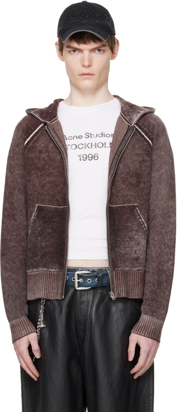 Photo: Acne Studios Burgundy Zipper Hoodie