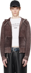 Acne Studios Burgundy Zipper Hoodie