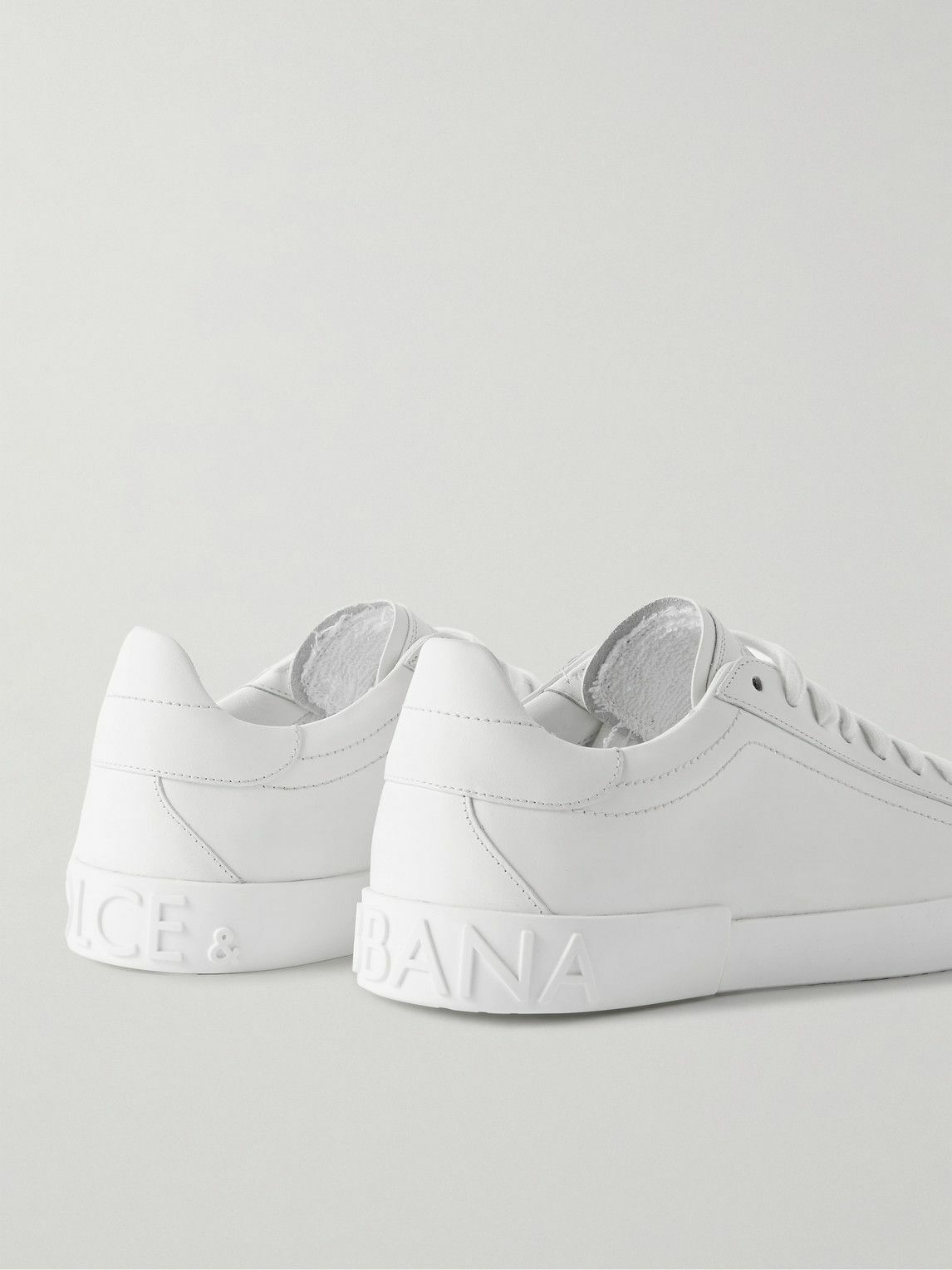 Dolce & Gabbana White Classic Calf Leather Sneakers Shoes