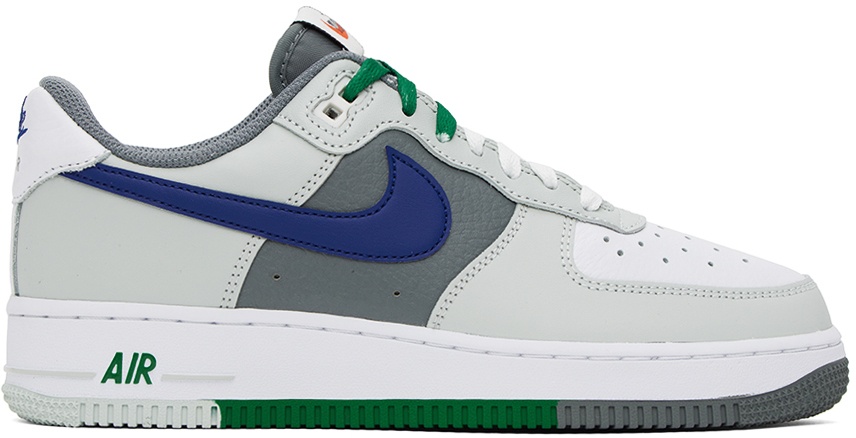 Photo: Nike Gray & White Air Force 1 '07 LV8 Sneakers