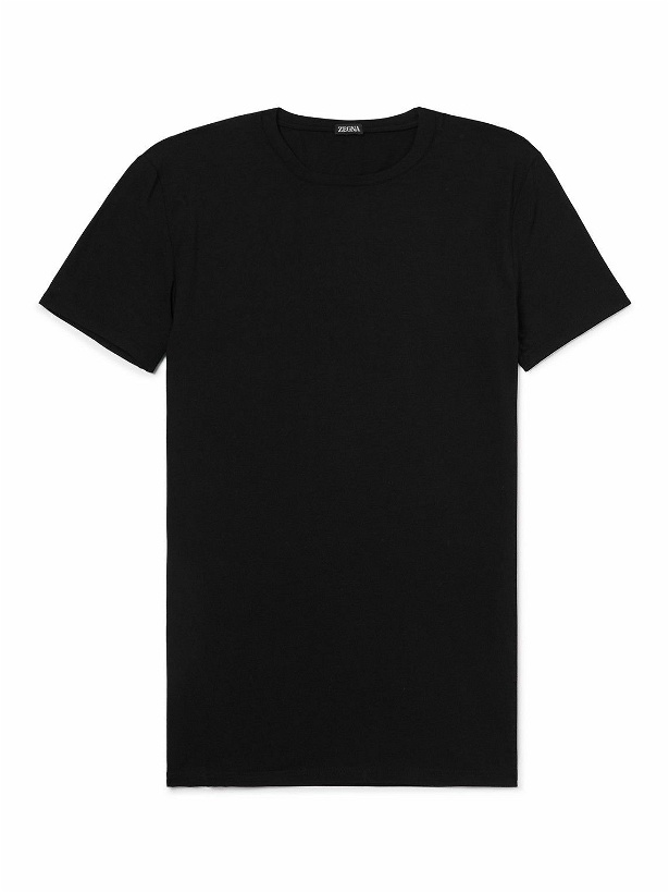 Photo: Zegna - Stretch-Modal T-Shirt - Black