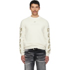 Off-White Off-White Diagonal Outline Knit Crewneck Sweater
