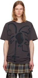 Collina Strada Gray Flower Print T-shirt