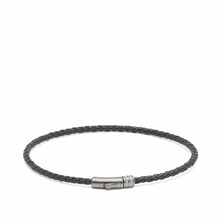 Photo: Miansai Men's Juno Leather Bracelet in Solid Black
