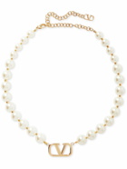 Valentino Garavani - Gold-Tone Swarovski® Crystal Pearl Necklace