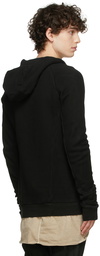 Boris Bidjan Saberi Black Hooded Zip-Up