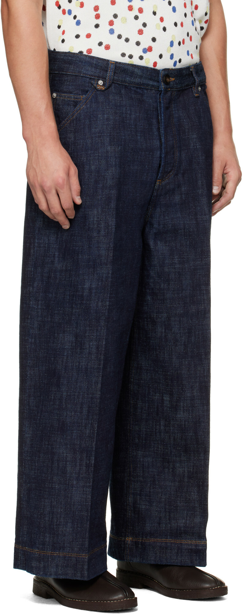 JACQUEMUS Blue 'Le de-Nîmes' Jeans