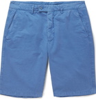 Aspesi - Slim-Fit Washed Cotton-Twill Shorts - Men - Blue