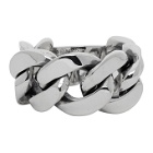 Bottega Veneta Silver Chain Ring
