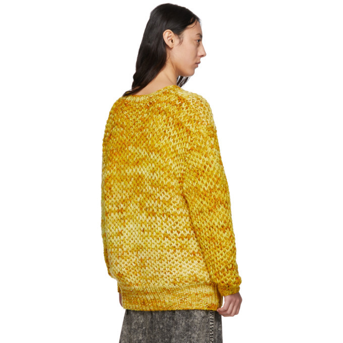 S.R. STUDIO. LA. CA. Yellow Hand-Knit Honeycomb Sweater