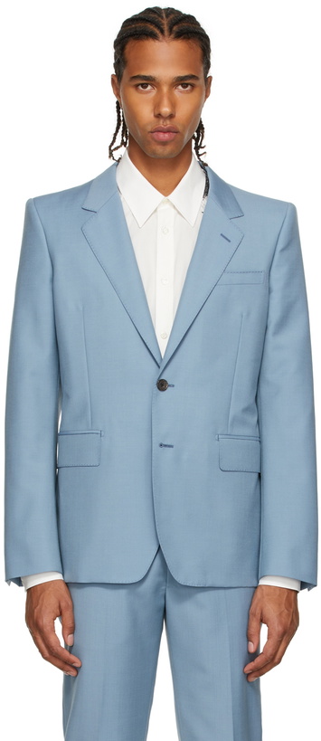 Photo: Alexander McQueen Blue Mohair Blazer