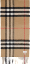 Burberry Beige Check Cashmere Scarf