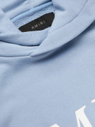 AMIRI - Logo-Appliquéd Cotton-Jersey Hoodie - Blue