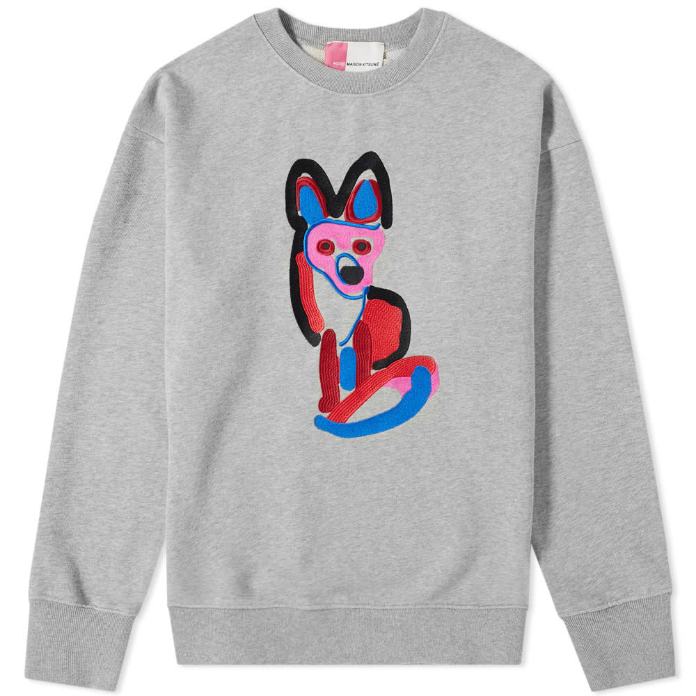 Maison Kitsuné Acide Fox Embroidered Crew Sweat Maison Kitsune 